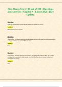 Fire Alarm Test &vert; 100 out of 100 &vert; Questions and Answers &vert; Graded A &vert; Latest 2025&sol; 2026 Update&period;