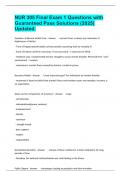 NUR 305 Final Exam 1 Questions with Guaranteed Pass Solutions &lpar;2025&rpar; Updated&period;