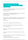 NUR 305 Final Exam Review Questions Fully Solved &lpar;2025-2026&rpar; Updated Set&period;