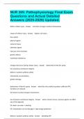 NUR 305&colon; Pathophysiology Final Exam Questions and Actual Detailed Answers &lpar;2025-2026&rpar; Updated&period;