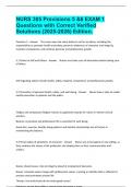 NURS 305 Provisions 5 &6 EXAM 1 Questions with Correct Verified Solutions &lpar;2025-2026&rpar; Edition&period;