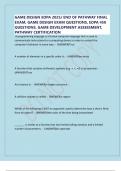 GAME DESIGN EOPA 2025&sol; END OF PATHWAY FINAL EXAM&comma; GAME DESIGN EXAM QUESTIONS&comma; EOPA 450 QUESTIONS&comma; GAME DEVELOPMENT ASSESSMENT&comma; PATHWAY CERTIFICATION