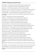RHFAC Professional Exam Prep questions and answers
