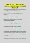 Nurs 1003 Final Exam UPDATED  ACTUAL QUESTIONS AND CORRECT  ANSWERS
