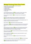 Biology Proctored Exam Penn Foster Review 2024 - 2025 Questions and Answers Solved 100- Correct