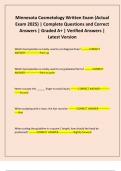 Minnesota Cosmetology Written Exam &lpar;Actual Exam 2025&rpar; &vert; Complete Questions and Correct Answers &vert; Graded A&plus; &vert; Verified Answers &vert; Latest Version