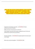 ANCC FNP 2024 ACTUAL EXAM VERSION 2 WITH 200 REAL EXAM QUESTIONS AND CORRECT ANSWERS &lpar;100&percnt; CORRECT ANSWERS GRADED A&plus;&rpar; ANCC FAMILY NURSE PRACTITIONER ACTUAL EXAM &lpar;NEW&excl;&excl;&rpar;