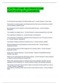 ELECTRICANS HELPERS EXAM QUESTIONS AND ANSWERS