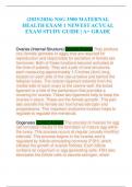 &lpar;2025&sol;2026&rpar; NSG 3500 MATERNAL HEALTH EXAM 1 NEWEST ACYUAL EXAM STUDY GUIDE &vert; A&plus; GRADE