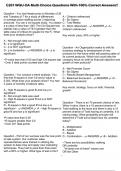 C207 WGU OA Multi Choice Questions With 100&percnt; Correct Answers&excl;&excl;