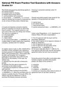 National PSI Exam Practice Test Questions with Answers Graded A&plus;