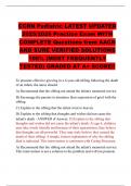 CCRN Pediatric LATEST UPDATED  2025&sol;2026 Practice Exam WITH  COMPLETE Questions from AACN  AND SURE VERIFIED SOLUTIONS 100&percnt; &lpar;MOST FREQUENTLY  TESTED&rpar; GRADED AT A&plus; SCORE&excl;&excl; 