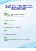 MHA 702&sol; MHA702 Exam 2 Review&colon; &lpar;Latest 2025&sol; 2026&rpar; Questions and Verified Answers&vert; Grade A&vert; 100&percnt; Correct