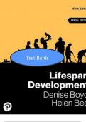 TEST BANK for Lifespan Development&comma; 9th Edition by Denise Boyd&comma; Helen Bee&comma; STUDY GUIDE