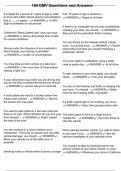 150 DMV Questions and Answers