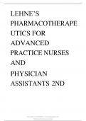 Test Bank for Lehne&rsquo;s Pharmacotherapeutics for Advanced Practice Nurses and Physician Assistants 2nd Edition &vert; Clinical Exam Prep Resource