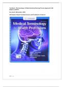 Medical Terminology for Health Professions &ndash; 9th Edition &lpar;Spiral Bound&rpar; by Ann Ehrlich&comma; Carol Schroeder&comma; Laura Ehrlich&comma; Katrina Schroeder &vert; Complete Test Bank for Chapters 1&ndash;15 &vert; Newest Version