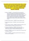 Palantir Application Developer FINAL EXAM  STUDY GUIDE 2025&sol;2026 COMPLETE QUESTIONS  BANK AND CORRECT DETAILED ANSWERS WITH  RATIONALES &vert;&vert; 100&percnt; GUARANTEED PASS  <RECENT VERSION> 