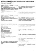 Prosthetic CPM Exam Test Questions with 100&percnt; Verified Answers Graded A&plus;