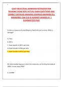 GCAP INDUSTRIAL AMMONIA REFRIGERATION TRAINING EXAM 2025 ACTUAL EXAM QUESTIONS AND  CORRECT DETAILED ANSWERS &lpar;VERIFIED ANSWERS&rpar; ALL  ANSWERED &lbrace;166 Q & A&rcub; ALREADY GRADED A&plus; &vert; GUARANTEED PASS