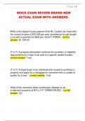 MOCK EXAM REVIEW BRAND NEW  ACTUAL EXAM WITH ANSWERS&period;