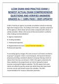 LCSW EXAM AND PRACTICE EXAM &vert; NEWEST ACTUAL EXAM COMPREHENSIVE QUESTIONS AND VERIFIED ANSWERS GRADED A&plus; &vert; 100&percnt; PASS &vert; 2025 UPDATE&excl;