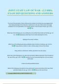 JOINT STAFF LAW OF WAR - &lpar;2&period;5 HRS&rpar; EXAM 2025 QUESTIONS AND ANSWERS