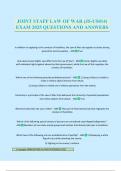 JOINT STAFF LAW OF WAR &lpar;JS-US014&rpar; EXAM 2025 QUESTIONS AND ANSWERS