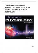 Test Bank For Vander&rsquo;s Human Physiology 16th Edition Widmaier Latest Review 2025&period;