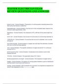 MASTER ELECTRICIAN EXAM REVIEW QUESTIONS AND ANSWERS