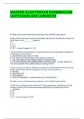 MASTER ELECTRICIAN EXAMINATION QUESTIONS AND ANSWERS