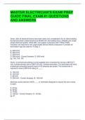 MASTER ELECTRICIAN&num;S EXAM PREP GUIDE FINAL EXAM -1 QUESTIONS AND ANSWERS