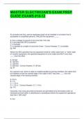 MASTER ELECTRICIAN-S EXAM PREP GUIDE EXAMS &num;10-12 QUESTIONS WITH CORRECT ANSWERS &vert; GRADED A
