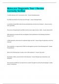 Molecular Diagnostic Test 1 Review Correctly Verified