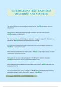 LIFEBOATMAN &lpar;2025&rpar; EXAM 2025 QUESTIONS AND ANSWERS