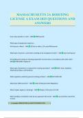 MASSACHUSETTS 2A HOISTING LICENSE A EXAM 2025 QUESTIONS AND ANSWERS