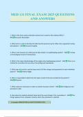 MED 131 FINAL EXAM 2025 QUESTIONS AND ANSWERS
