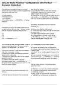 CDL Air Brake Practice Test Questions with Verified Answers Graded A&plus;