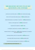 MRI REGISTRY REVIEW EXAM 2025 QUESTIONS AND ANSWERS
