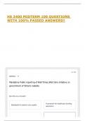 HS 3400 MIDTERM 100 QUESTIONS WITH 100&percnt; PASSED ANSWERS&excl;&excl;