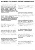 NCE Practice Test Questions with 100&percnt; Verified Answers&excl;&excl;