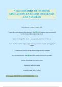 N1121 &lpar;HISTORY OF NURSING EDUCATION&rpar; EXAM 2025 QUESTIONS AND ANSWERS