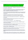 ACSM Personal Training Exam Questions and Answers &lpar;Comprehensive&rpar; Rated A&plus;