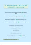 NC POST LICENSING &ndash; 303 EXAM 2025 QUESTIONS AND ANSWERS