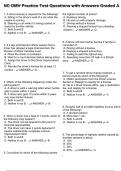 NC DMV Practice Test Questions with Answers Graded A