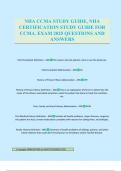 NHA CCMA STUDY GUIDE&comma; NHA CERTIFICATION STUDY GUIDE FOR CCMA&period; EXAM 2025 QUESTIONS AND ANSWERS
