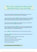 NHA CMAA CERTIFICATION EXAM 2025 QUESTIONS AND ANSWERS