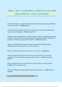 NHA CBCS CERTIFICATION EXAM 2025 QUESTIONS AND ANSWERS