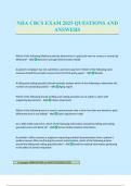 NHA CBCS EXAM 2025 QUESTIONS AND ANSWERS