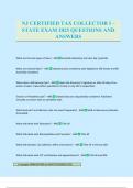 NJ CERTIFIED TAX COLLECTOR I &ndash; STATE EXAM 2025 QUESTIONS AND ANSWERS